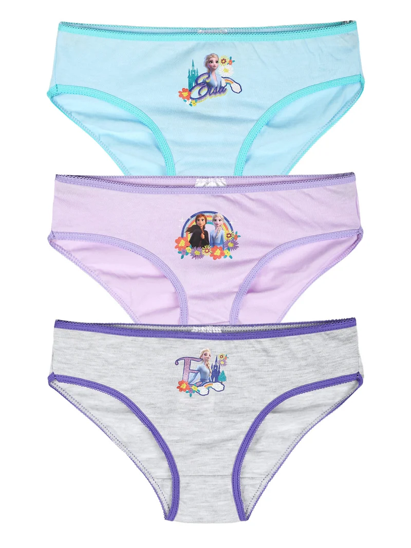Confezione da 3 slip da bambina in cotone - assortito