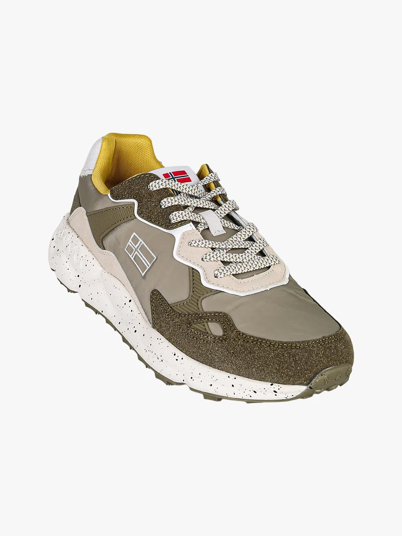 Sneakers stringate da uomo - pistacchio