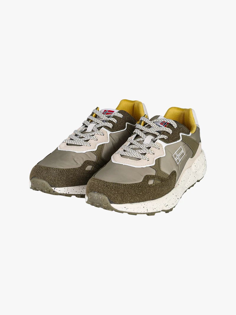 Sneakers stringate da uomo - pistacchio