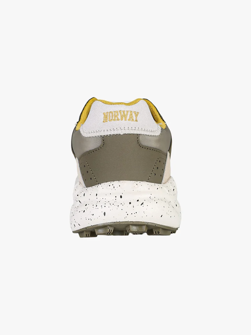 Sneakers stringate da uomo - pistacchio