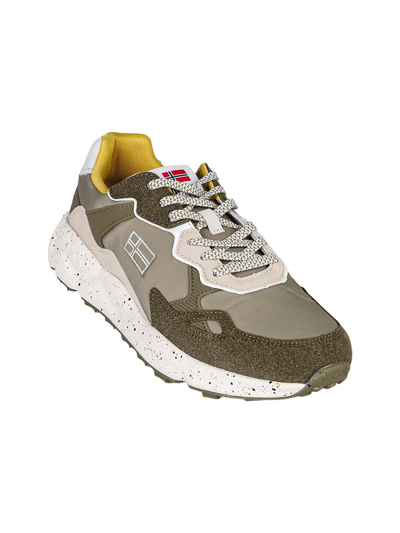 Sneakers stringate da uomo - pistacchio