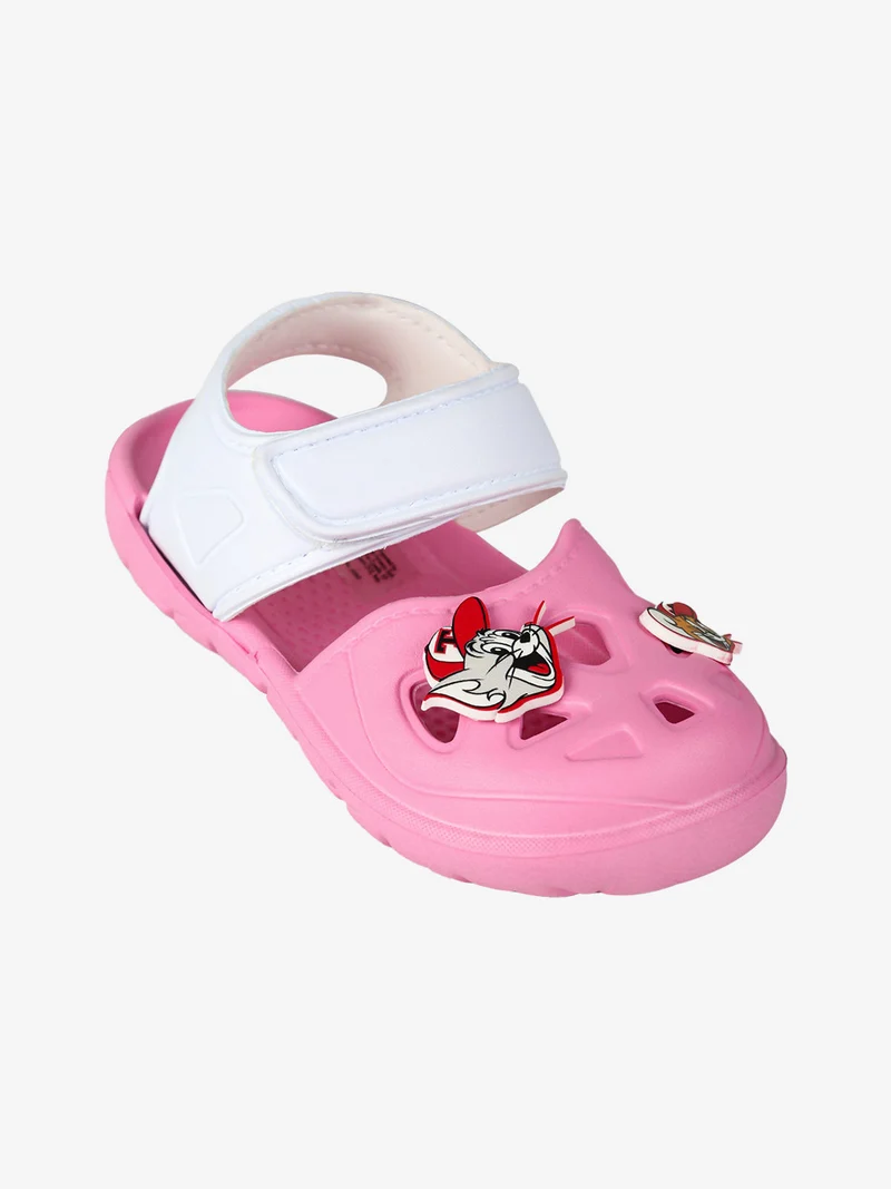 Sandali da bambina in gomma con cinturino a strappo - rosa