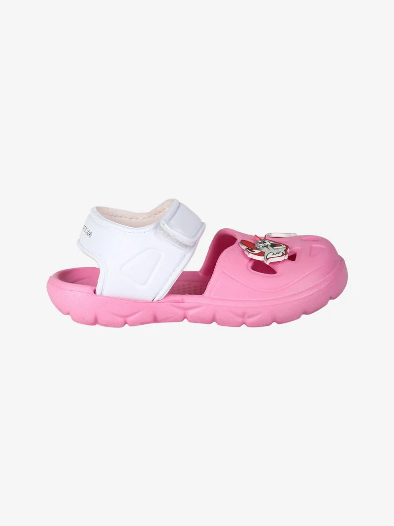 Sandali da bambina in gomma con cinturino a strappo - rosa
