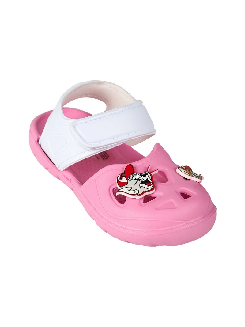 Sandali da bambina in gomma con cinturino a strappo - rosa