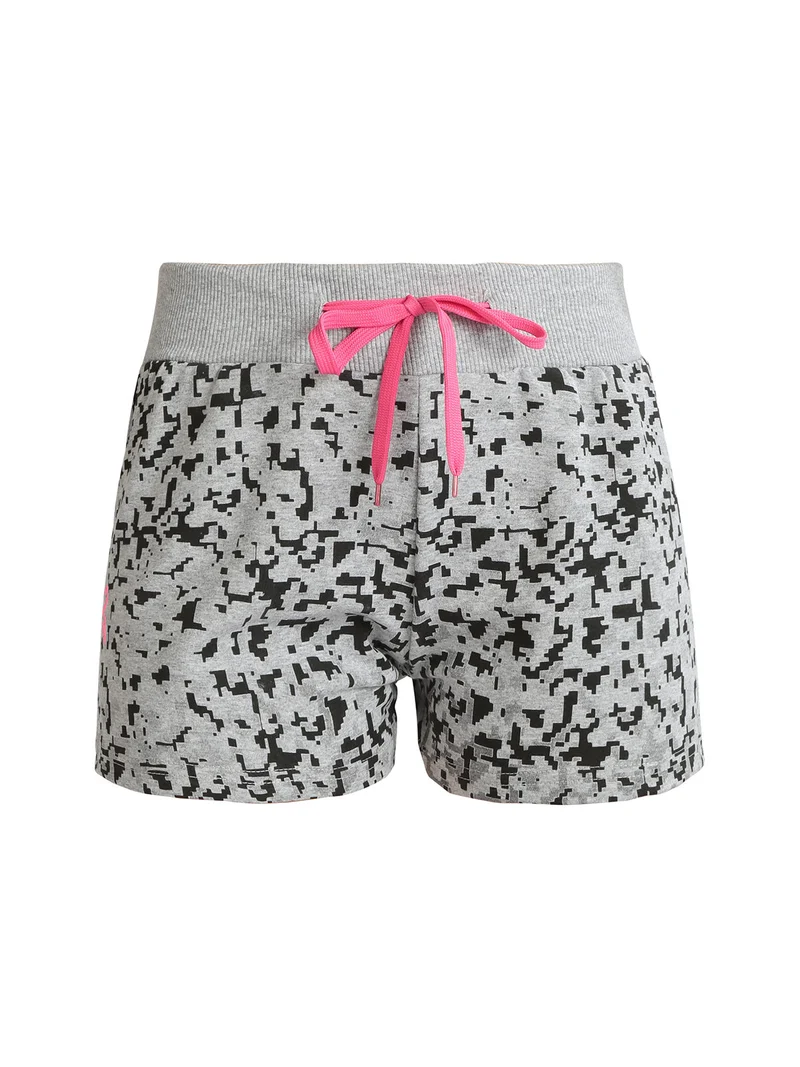 Shorts sportivi donna con stampe - grigio