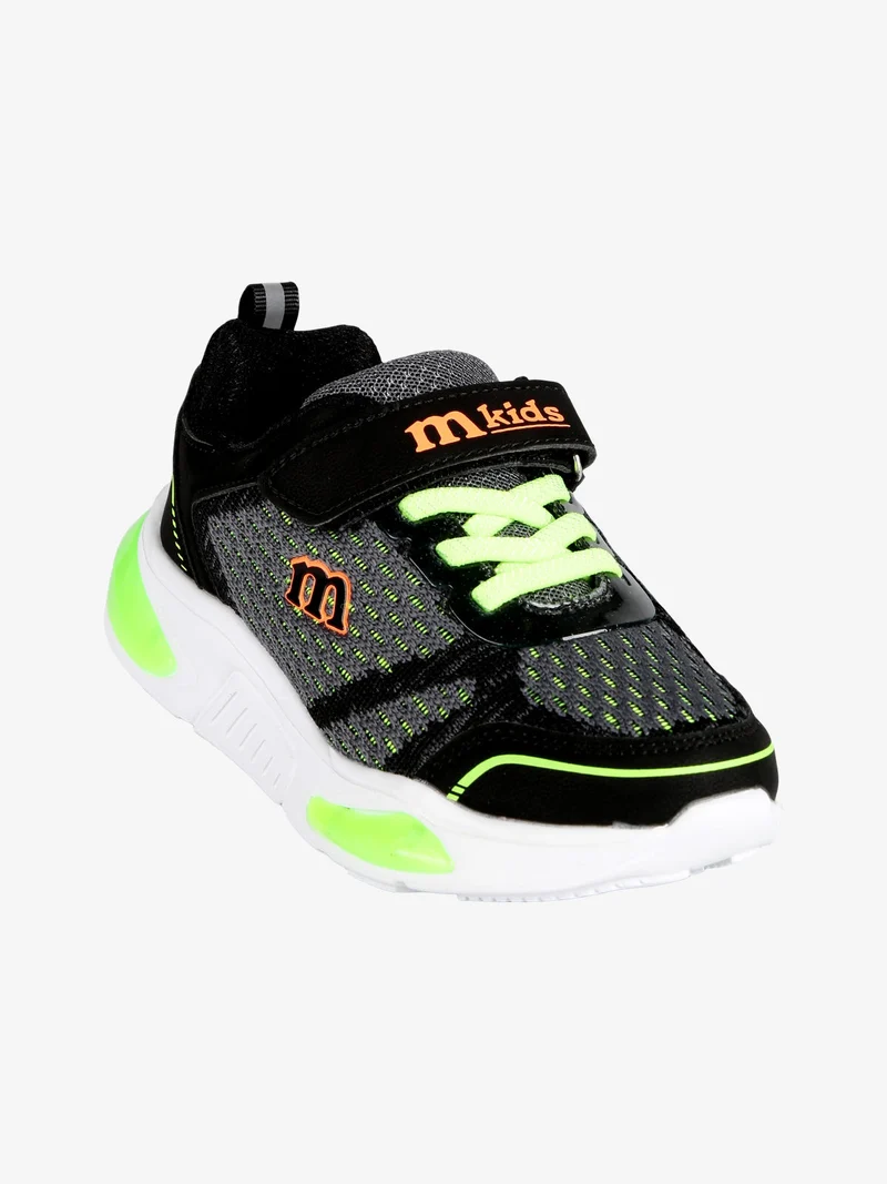 Sneakers sportive da bambino con luci - nero