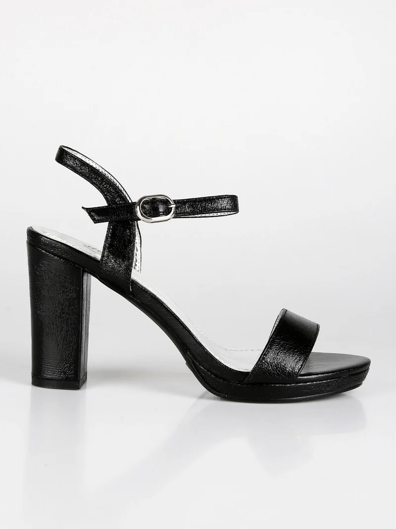 Sandali donna con tacco - nero