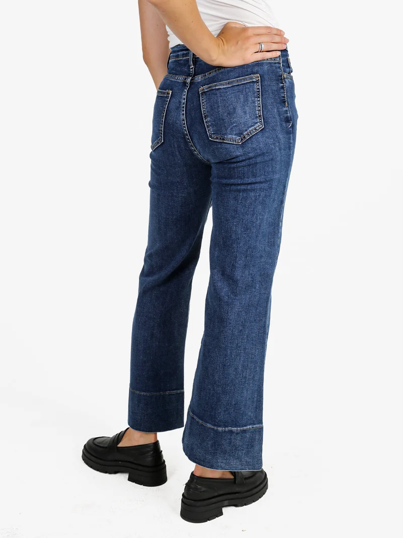 Jeans donna cropped con finale ampio - jeans