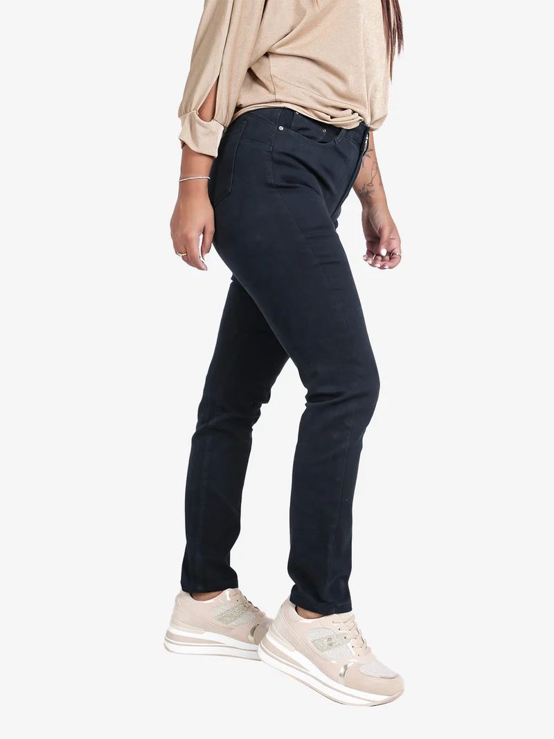 Pantaloni donna regular fit - blu scuro