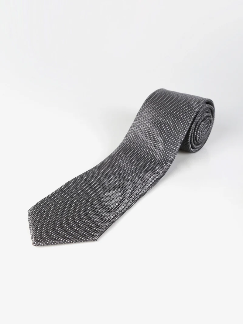 Cravatta elegante a piccoli pois - grigio