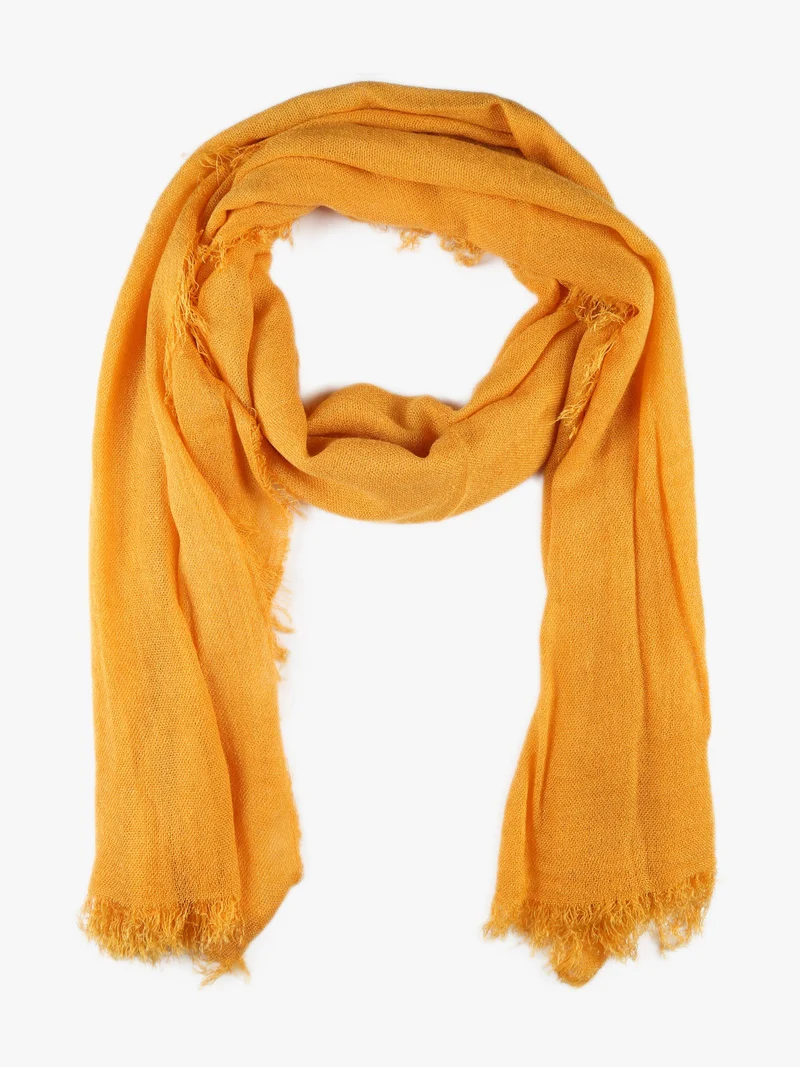 Sciarpa donna in misto lana - senape