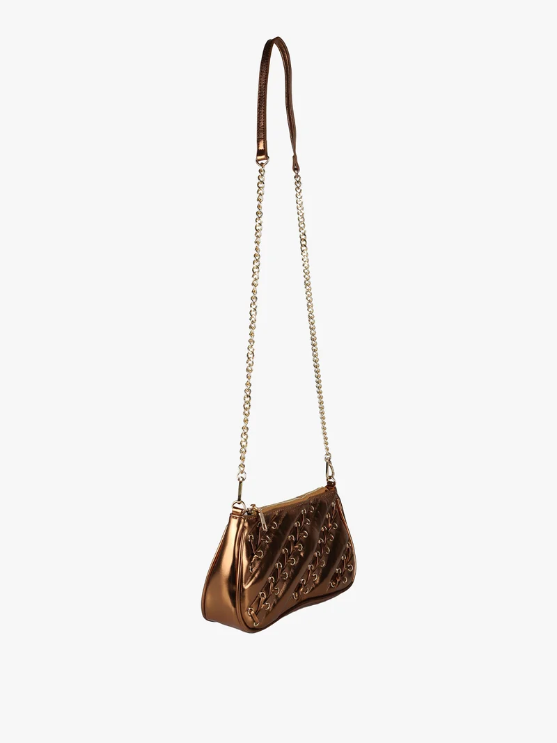 Borsa donna con intrecci - oro