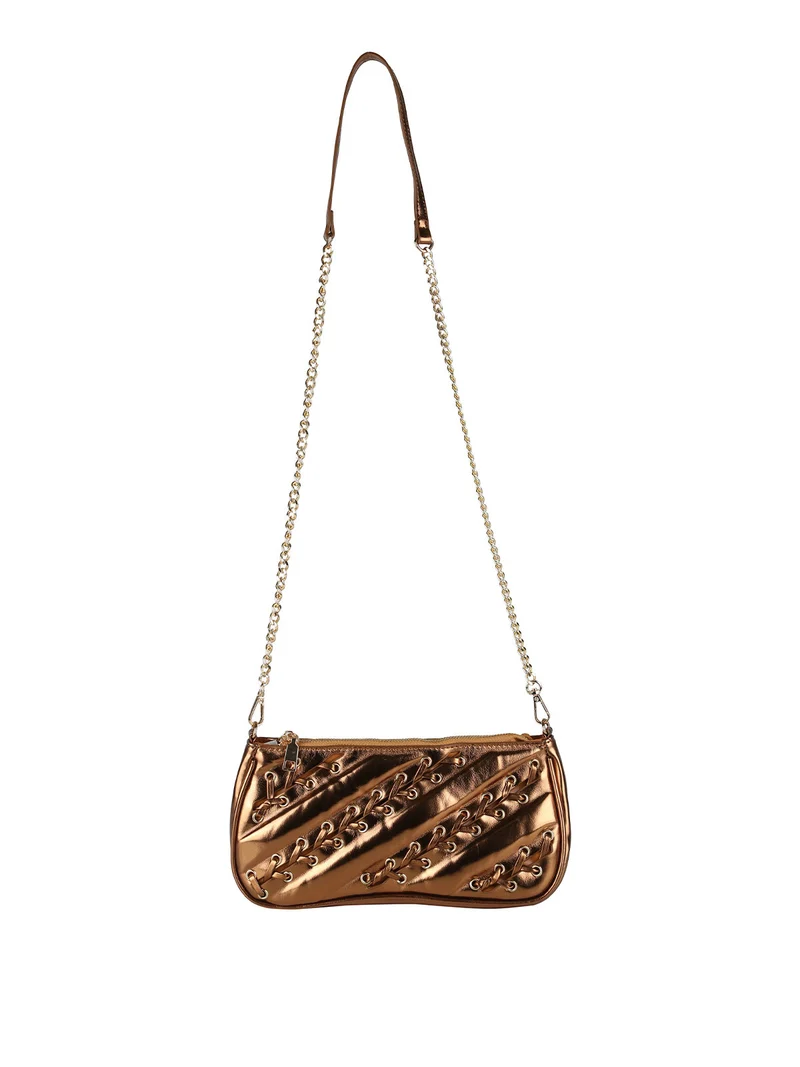 Borsa donna con intrecci - oro