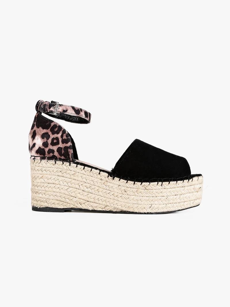 Sandali donna zeppa - nero