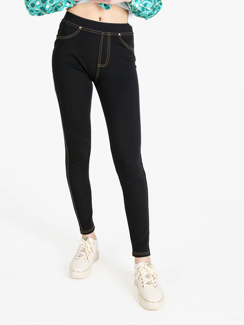 Jeggings da donna elasticizzati - nero
