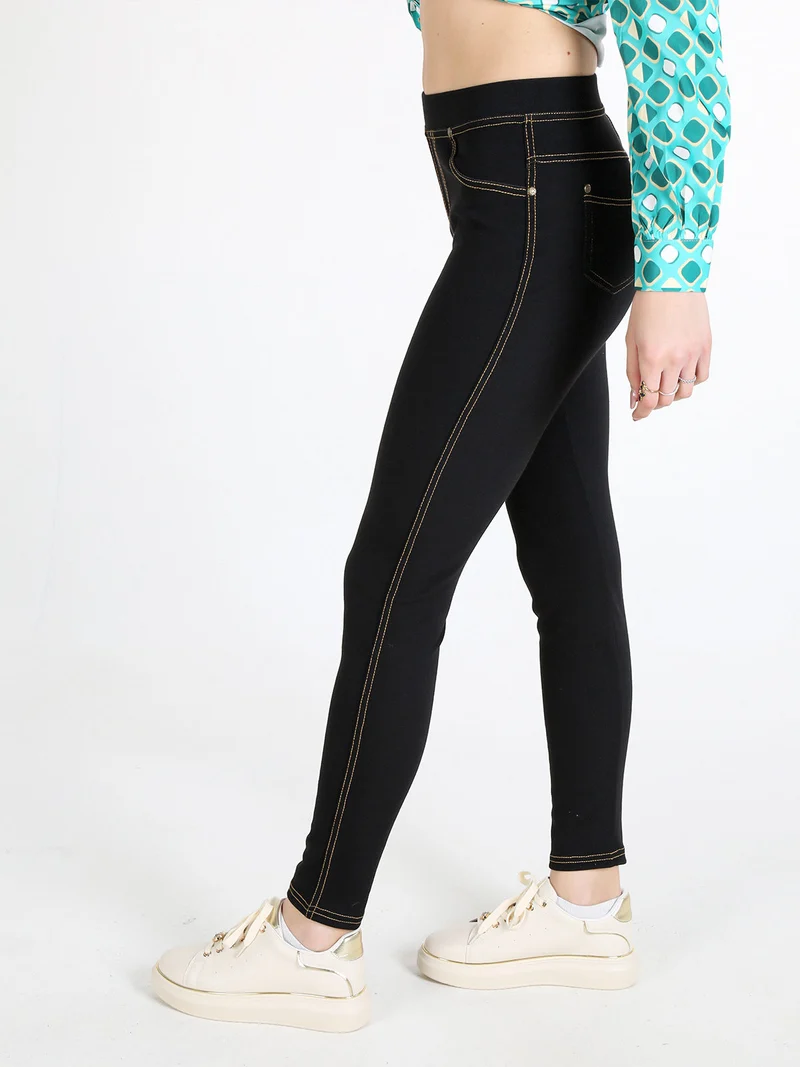 Jeggings da donna elasticizzati - nero