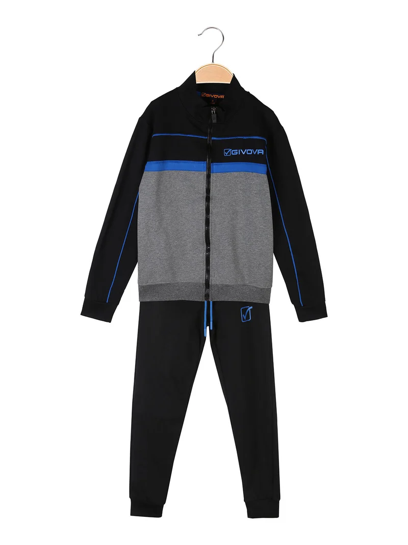 Completo tuta 2 pezzi da bambino con zip - blu