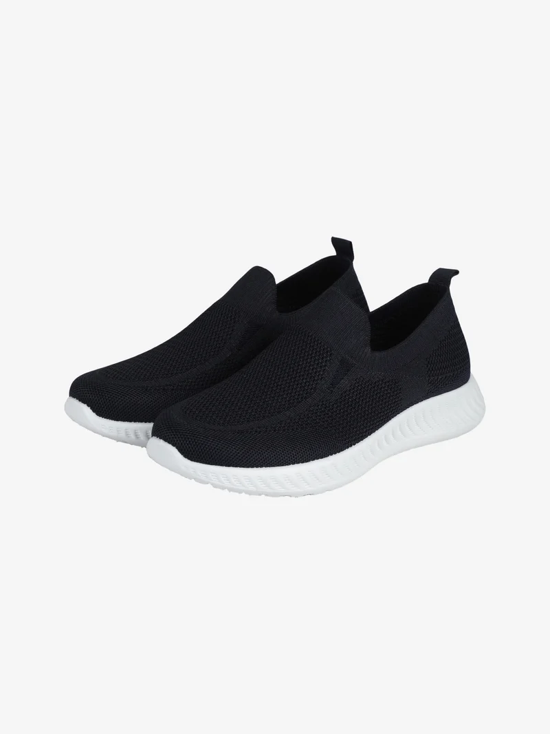 Sneakers da uomo slip on in maglia - blu scuro