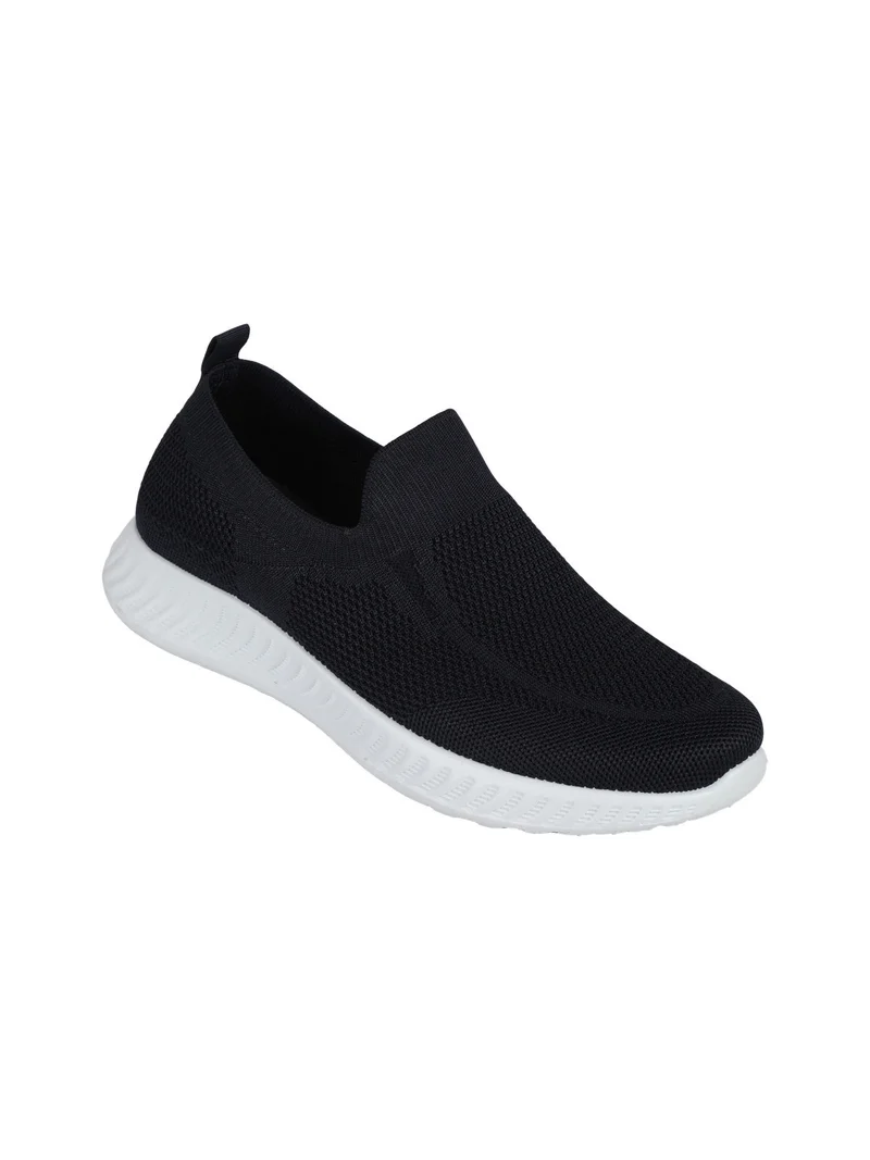 Sneakers da uomo slip on in maglia - blu scuro