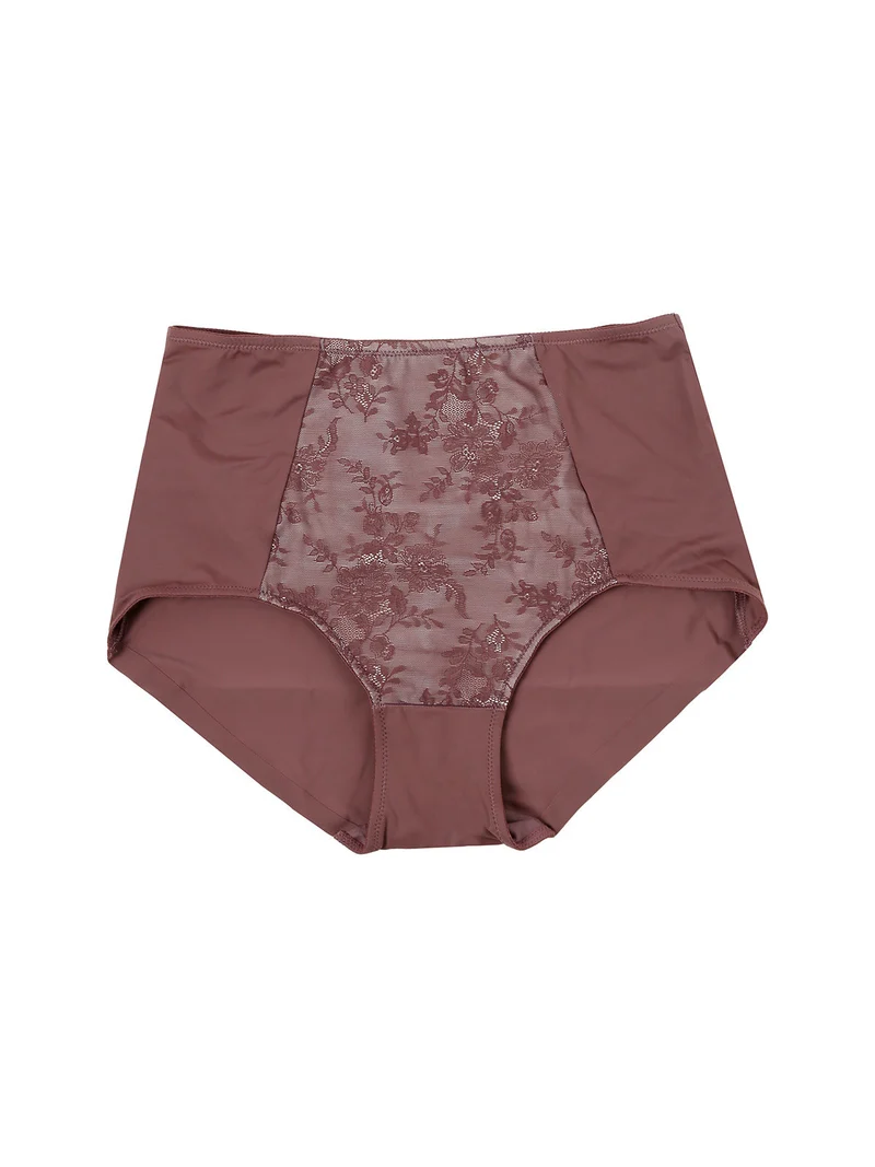 DR39 Guaina donna con dettaglio in pizzo - bordeaux