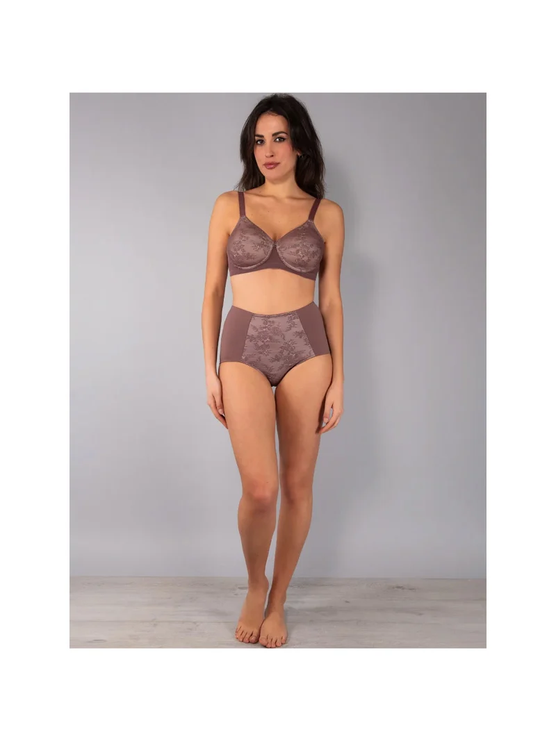 DR39 Guaina donna con dettaglio in pizzo - bordeaux