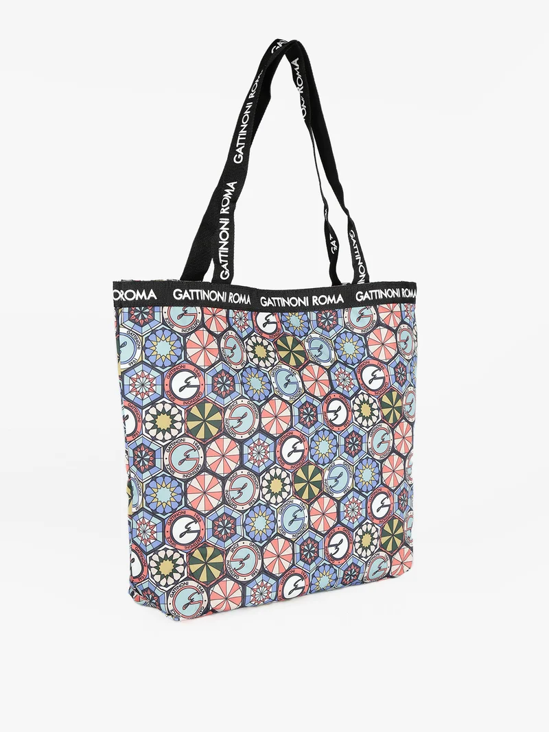 Borsa in tessuto donna con stampe - multicolore