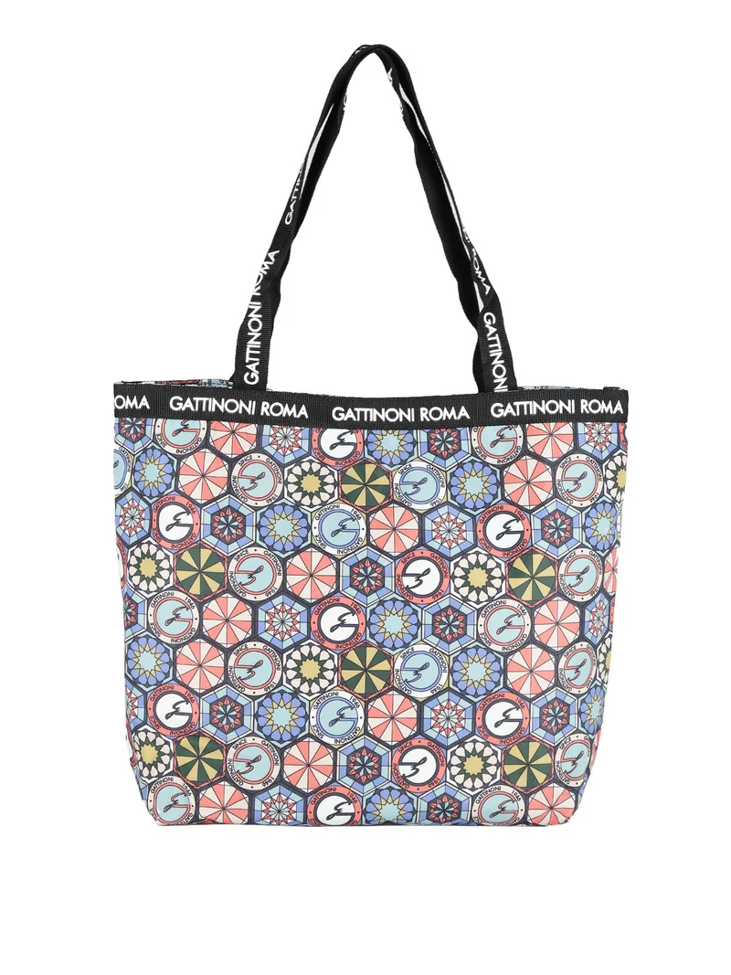 Borsa in tessuto donna con stampe - multicolore