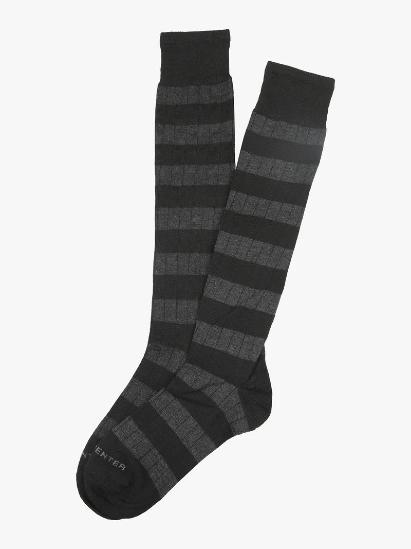 Calze lunghe da uomo in caldo cotone - nero