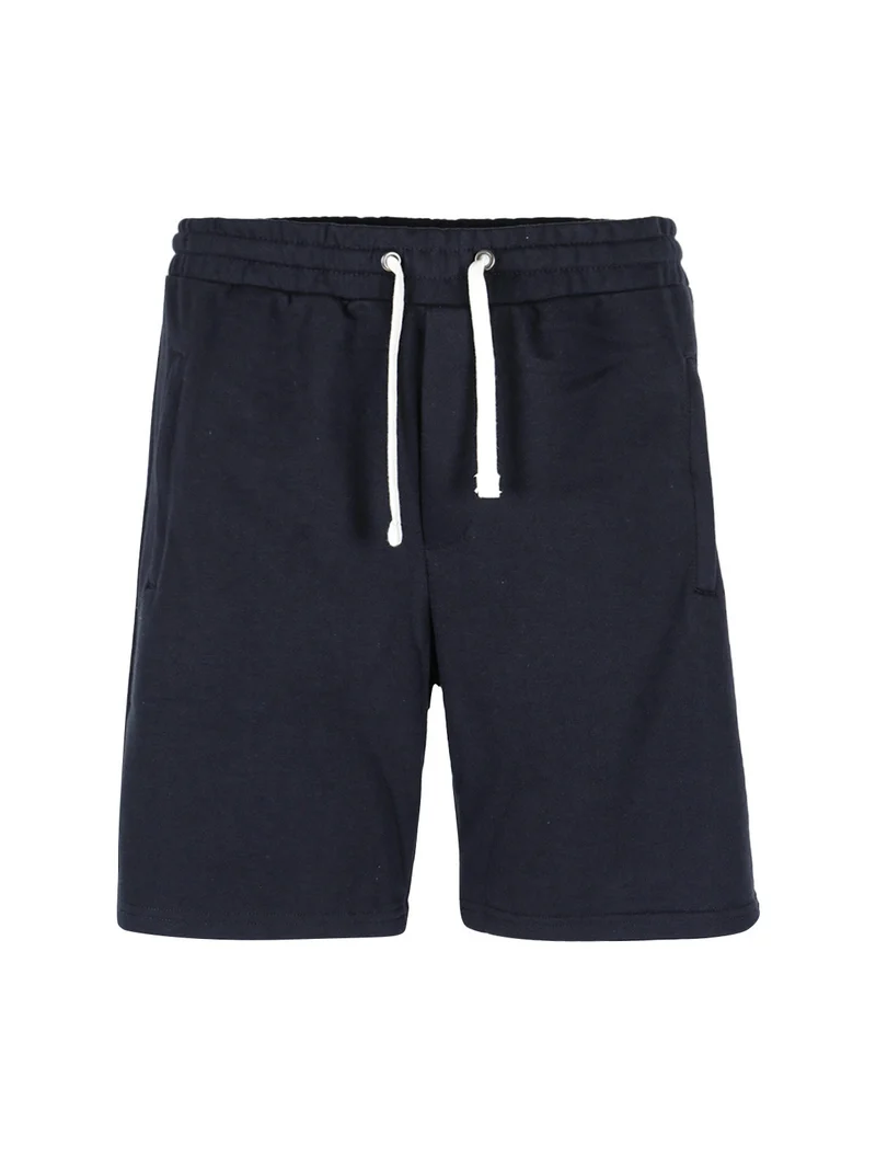 Bermuda sportivi da uomo in felpa - blu