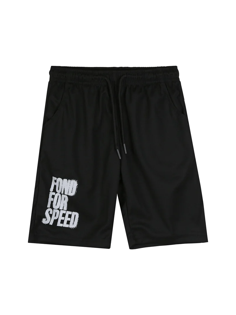 Completo corto da ragazzo con t-shirt e bermuda - bianco
