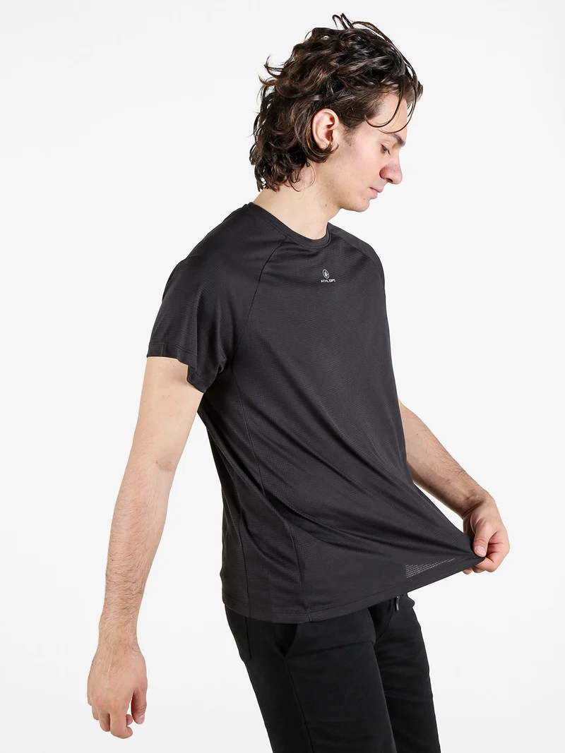 T-shirt sportiva da uomo traspirante - nero