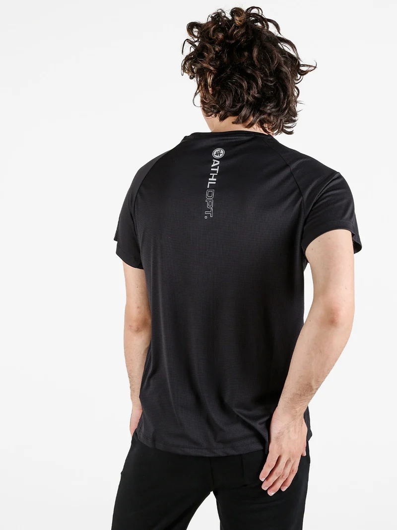 T-shirt sportiva da uomo traspirante - nero
