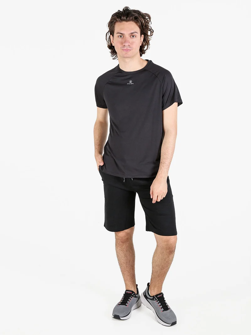 T-shirt sportiva da uomo traspirante - nero