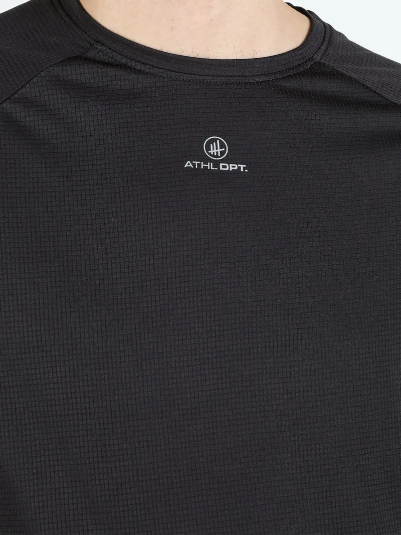 T-shirt sportiva da uomo traspirante - nero