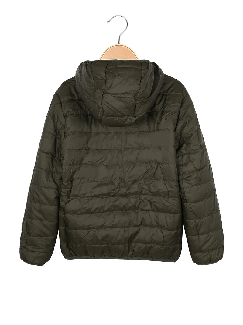 Giubbotto da bambino reversibile con cappuccio - militare