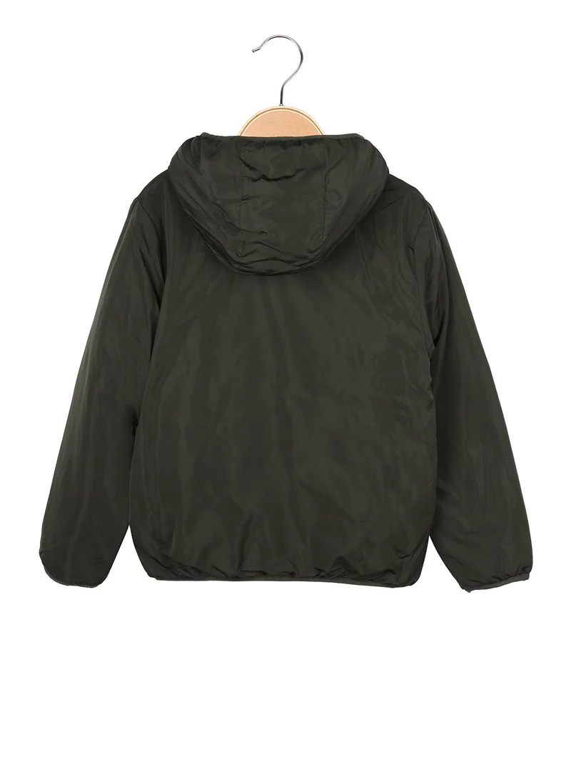 Giubbotto da bambino reversibile con cappuccio - militare