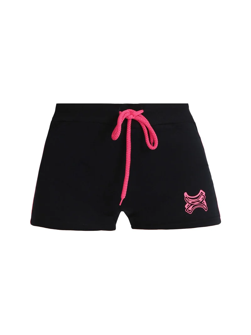 Shorts sportivi donna in cotone - blu scuro