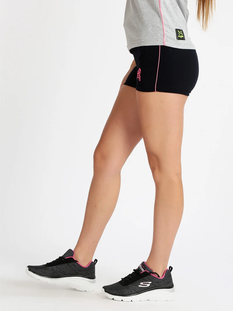 Shorts sportivi donna in cotone - blu scuro
