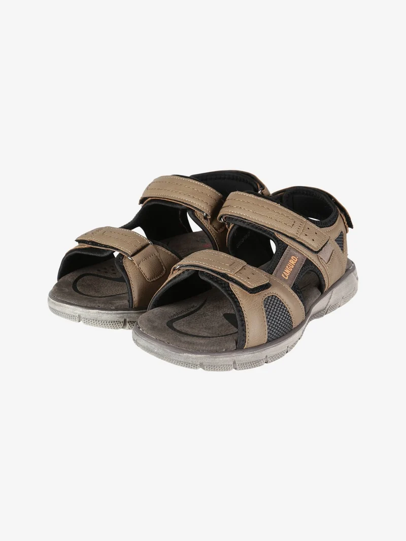 Sandali uomo con cinturini a strappo - marrone