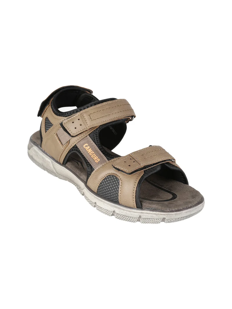 Sandali uomo con cinturini a strappo - marrone