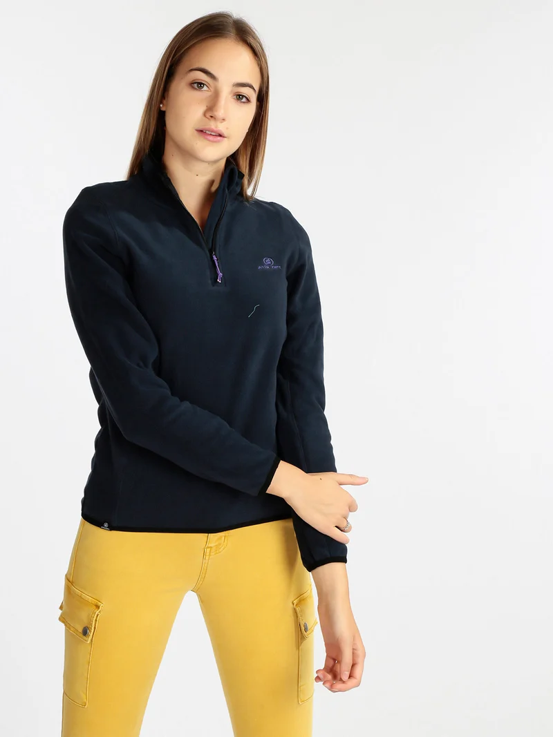 Felpa da donna in pile - blu scuro