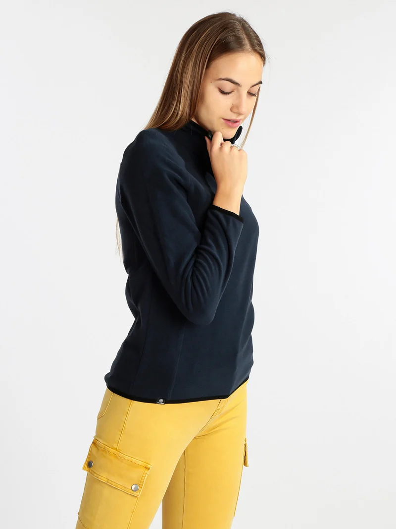 Felpa da donna in pile - blu scuro