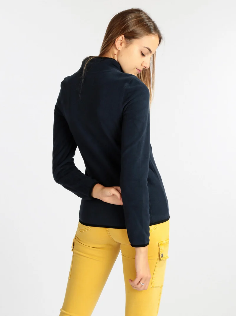 Felpa da donna in pile - blu scuro