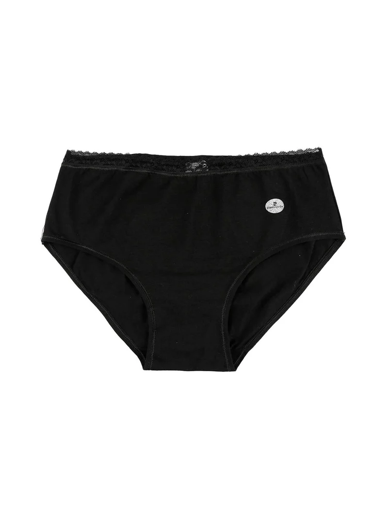 Slip midi in cotone bielastico - nero
