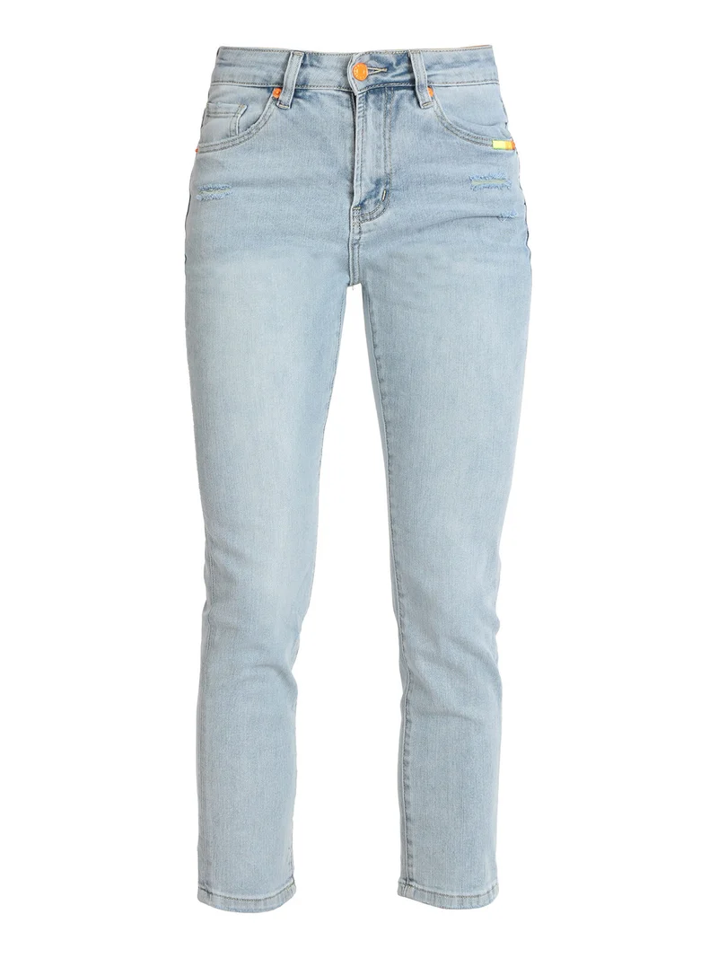Jeans donna modello regular con ricami - jeans