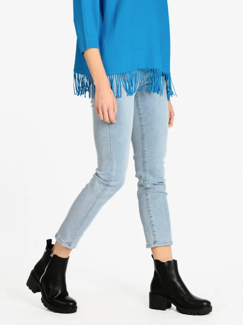 Jeans donna modello regular con ricami - jeans
