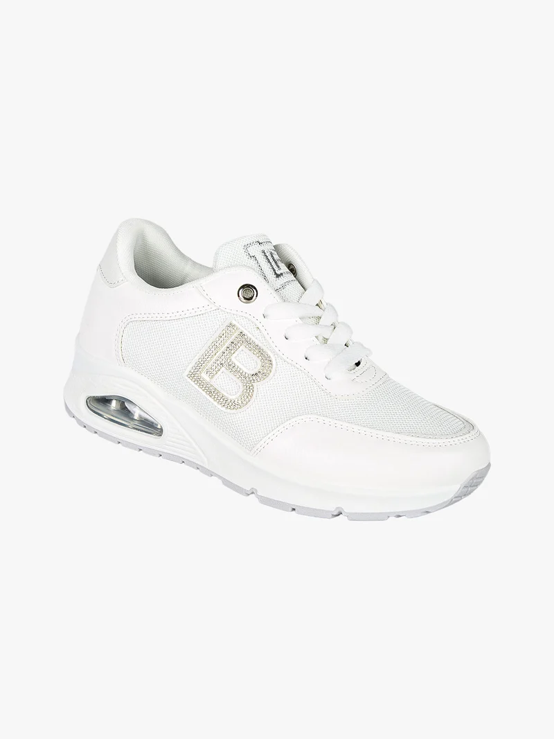 Sneakers donna stringate con air - bianco
