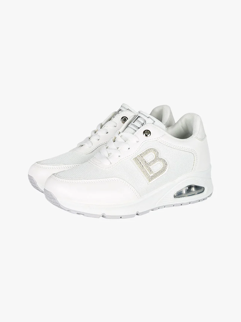 Sneakers donna stringate con air - bianco