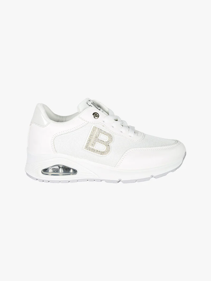 Sneakers donna stringate con air - bianco