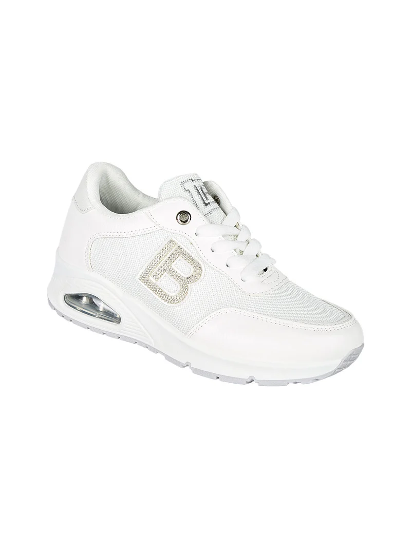 Sneakers donna stringate con air - bianco